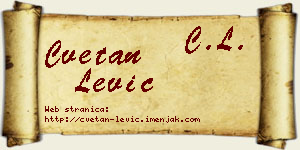 Cvetan Lević vizit kartica